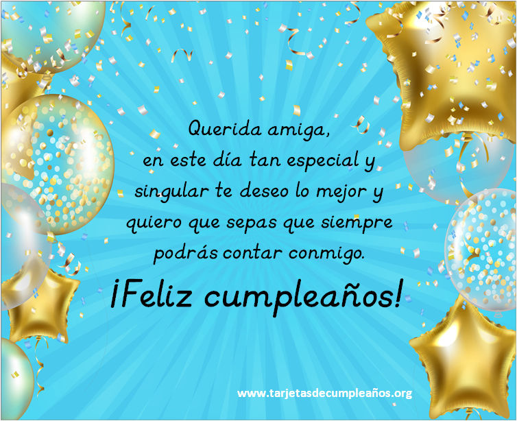 ▷ Tarjetas de Cumpleaños para un Amiga Imágenes con frases ? ?